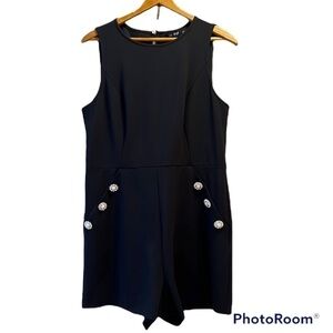 F&f Black Sleeveless Romper Size 10